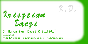 krisztian daczi business card